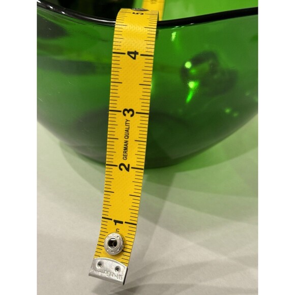 Vintage Vereco France ~Emerald Green Glass Serving/Salad Bowl ~Tempered Glass - Picture 4 of 10